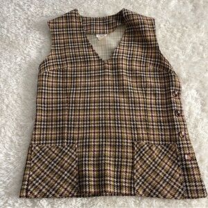 Vintage Queen’s Way to Fashion houndstooth vest, size small; preppy academia